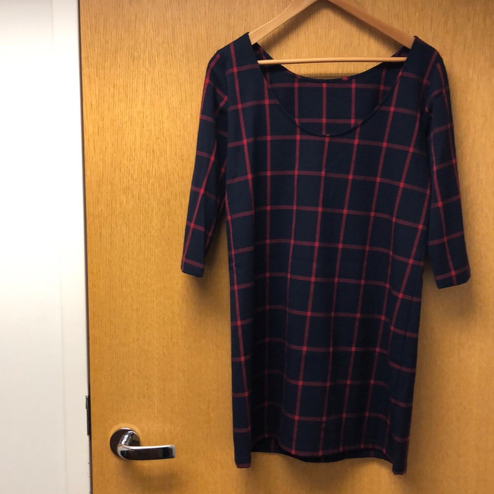 MNG Plaid Shift Dress - Picture 3 of 6